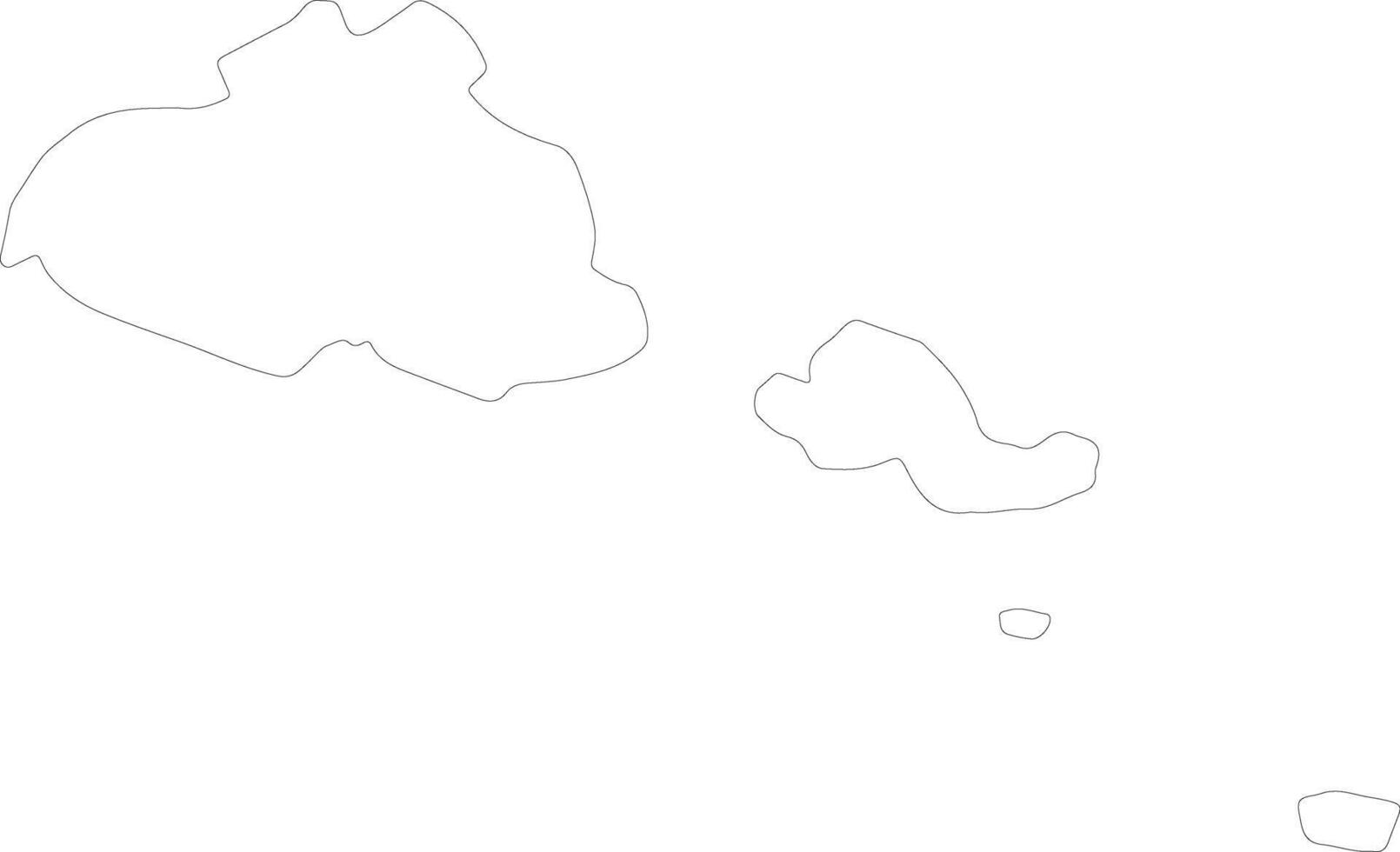 Sao Vicente Cape Verde outline map vector