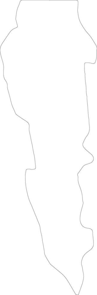 Plateau Benin outline map vector