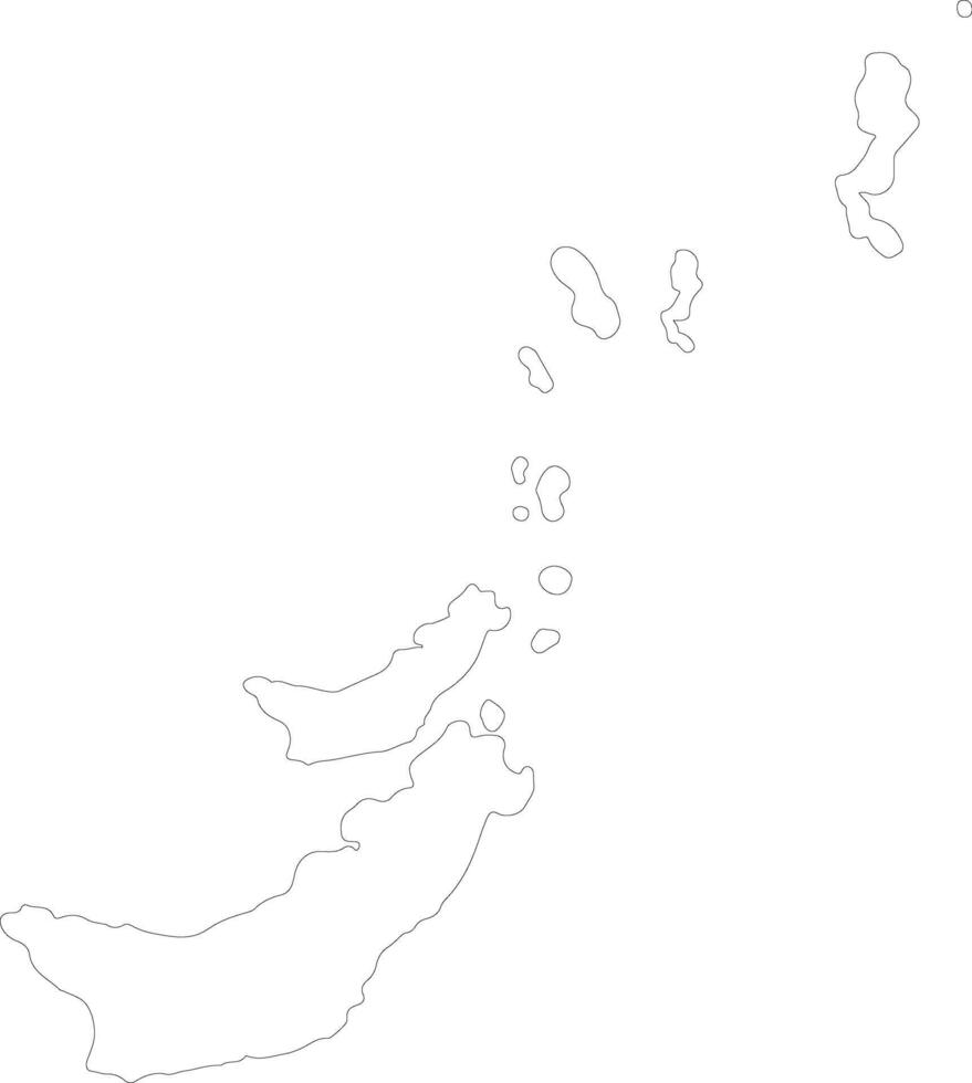 Sulawesi Utara Indonesia outline map vector