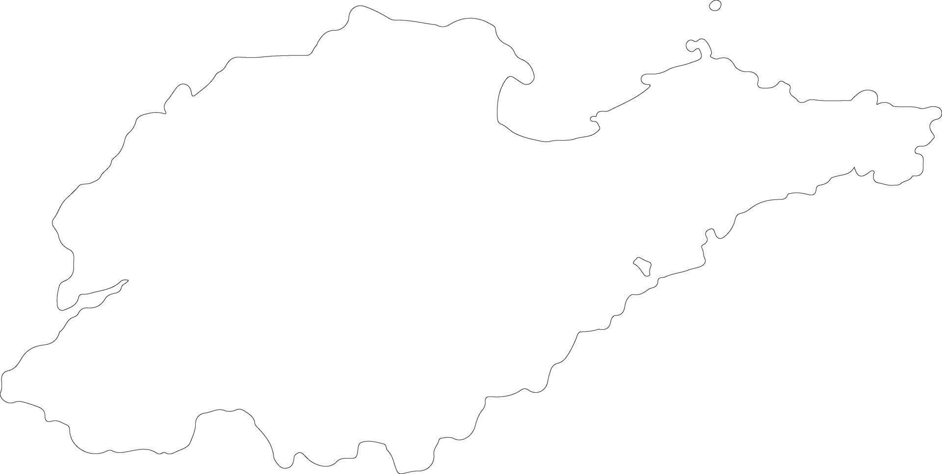 Shandong China outline map vector