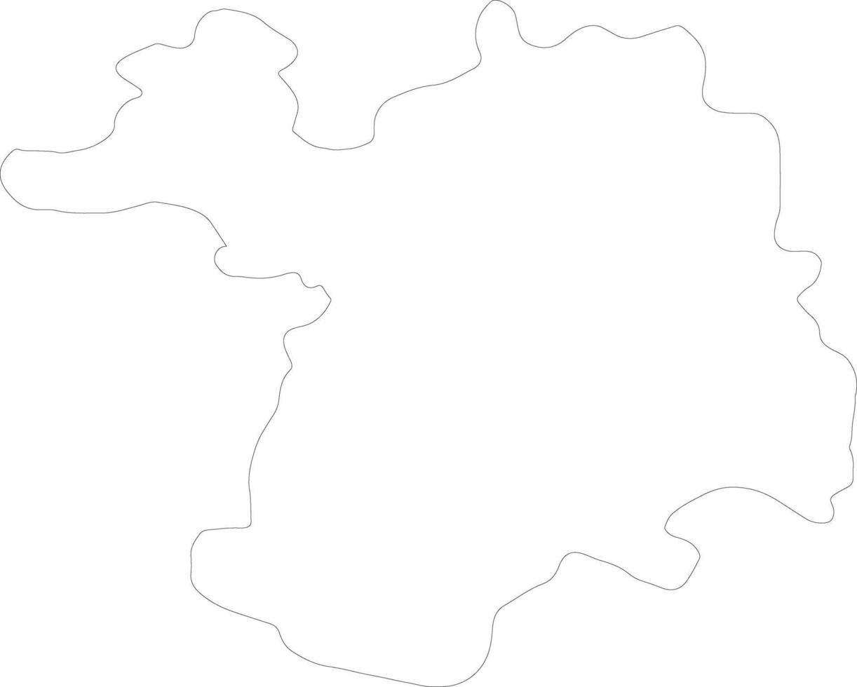 Setif Algeria outline map vector