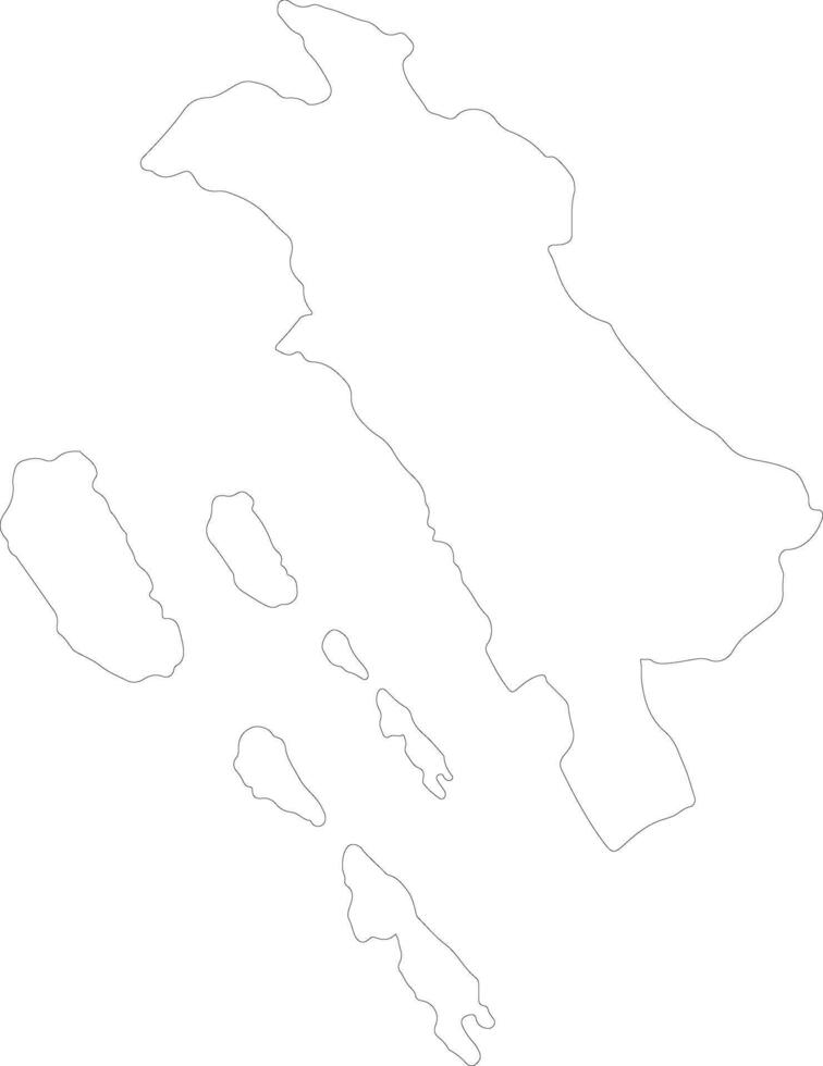 Sumatera Barat Indonesia outline map vector