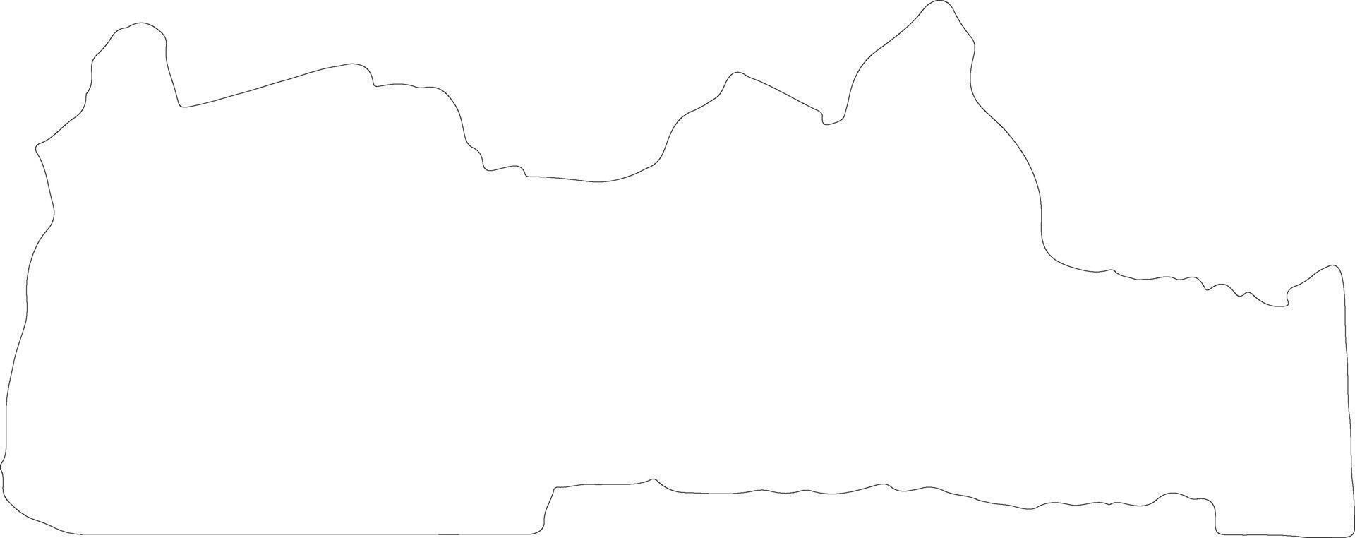 Sud Cameroon outline map vector
