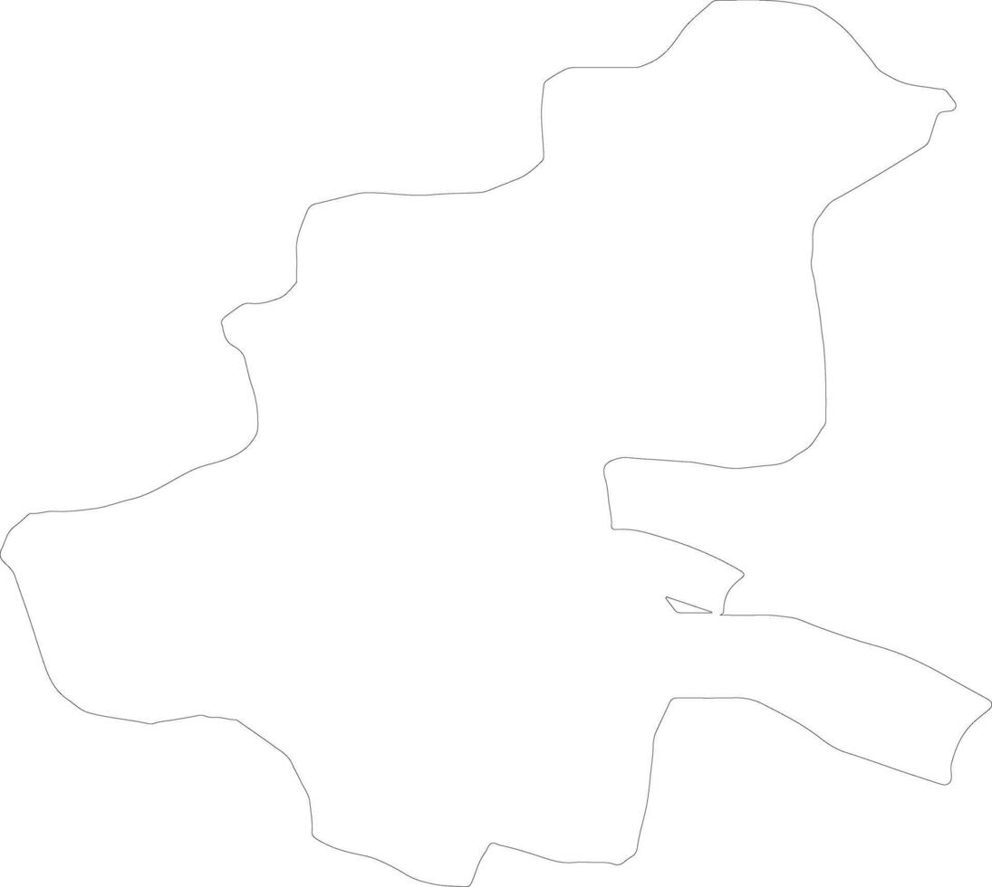 Sarajevo Bosnia and Herzegovina outline map vector
