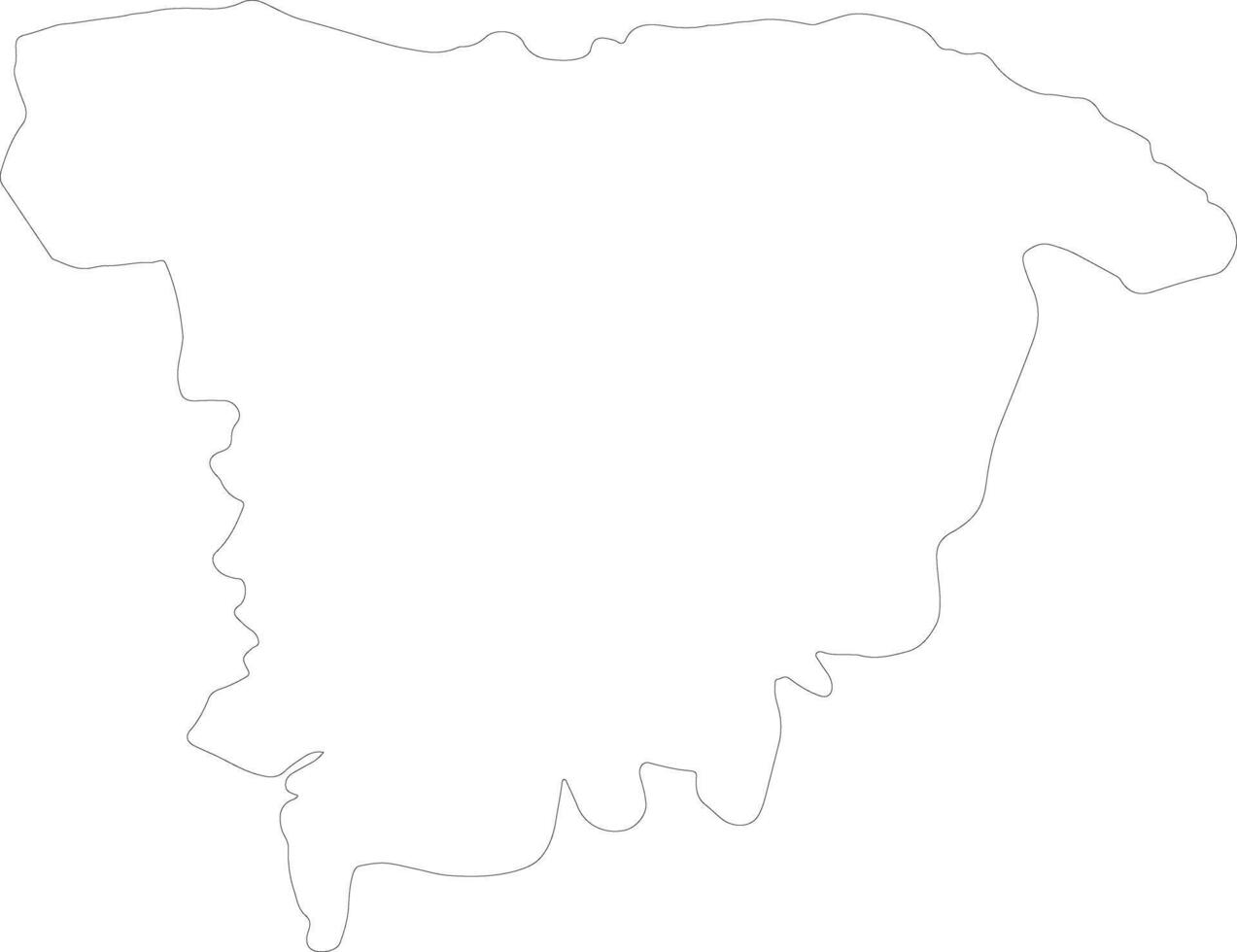 Sylhet Bangladesh outline map vector