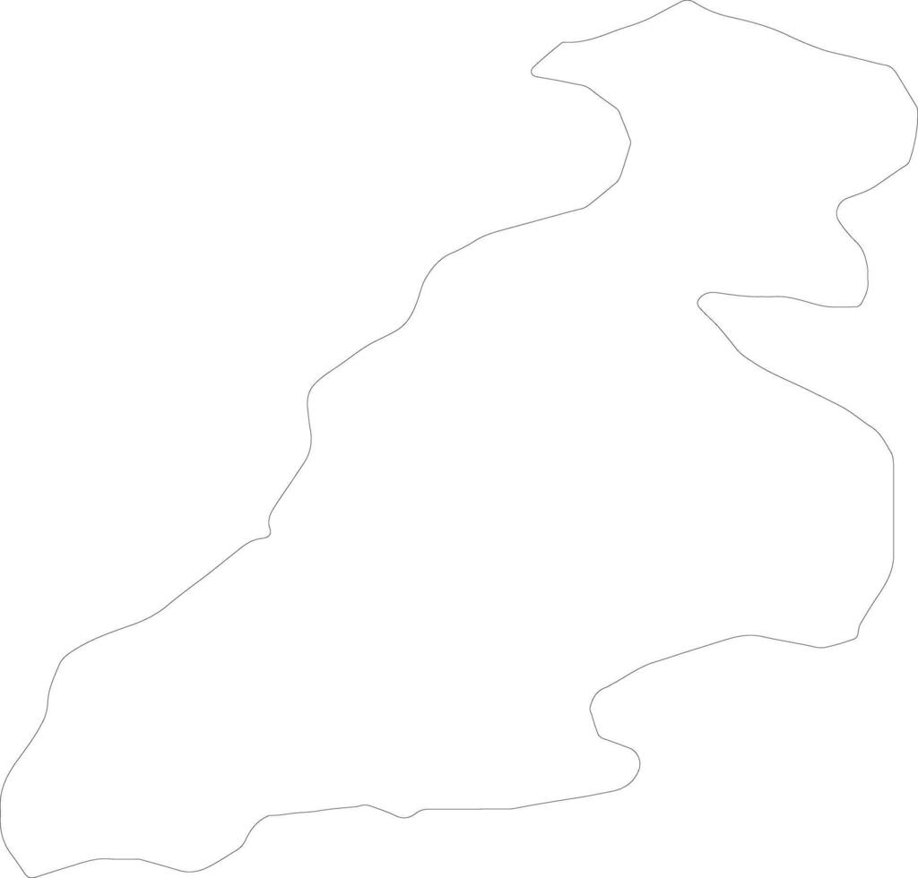 South Ayrshire United Kingdom outline map vector