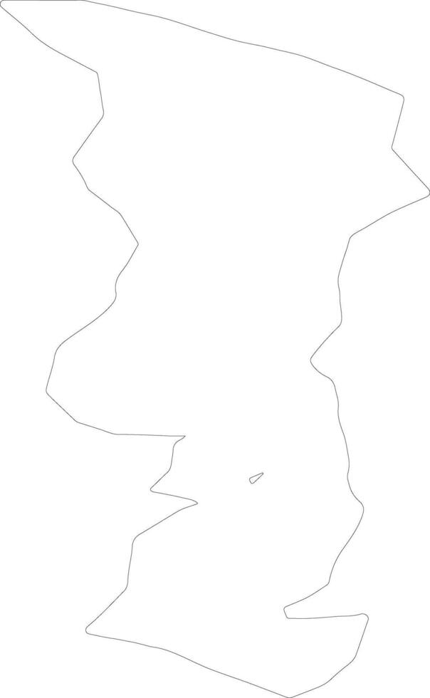 Samaxi Azerbaijan outline map vector