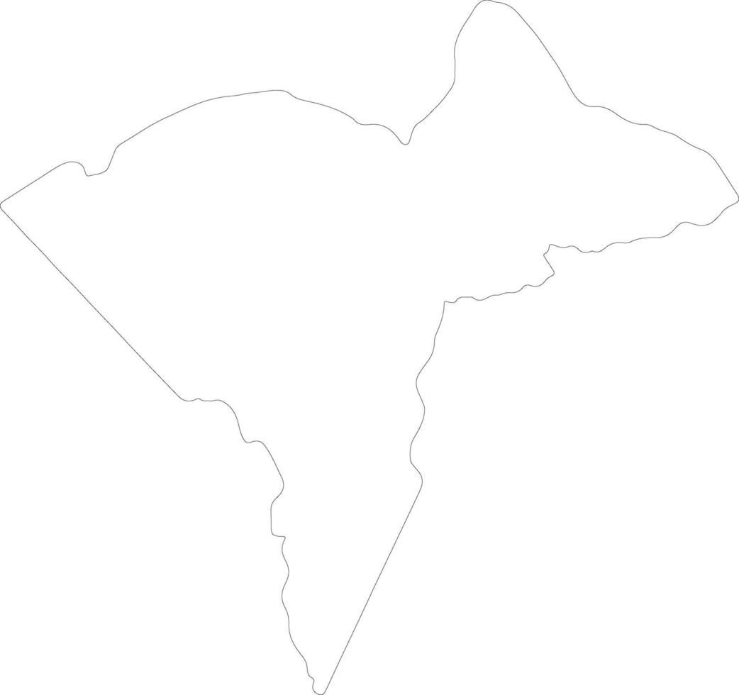 Sangha-Mbaere Central African Republic outline map vector