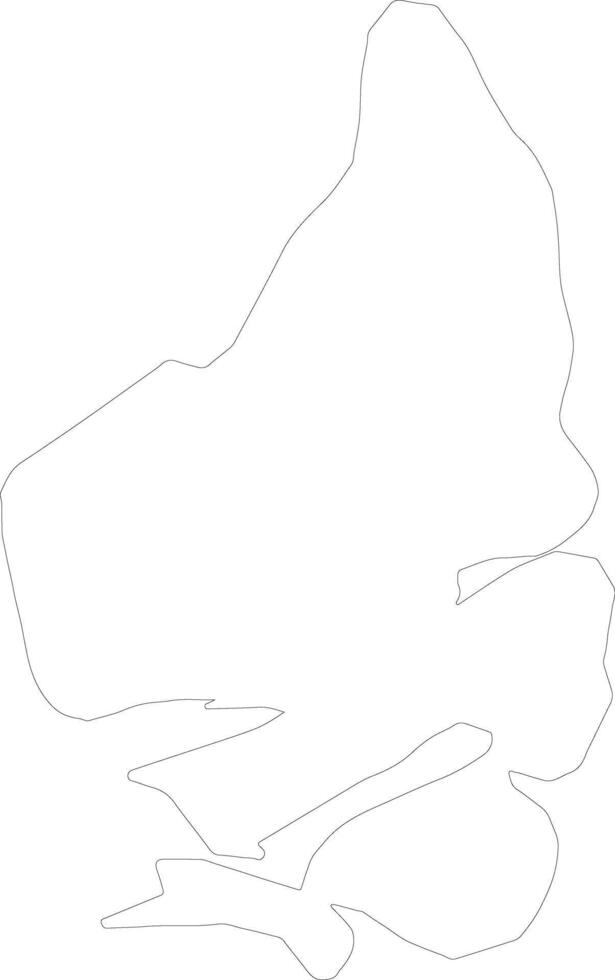 South Andros The Bahamas outline map vector