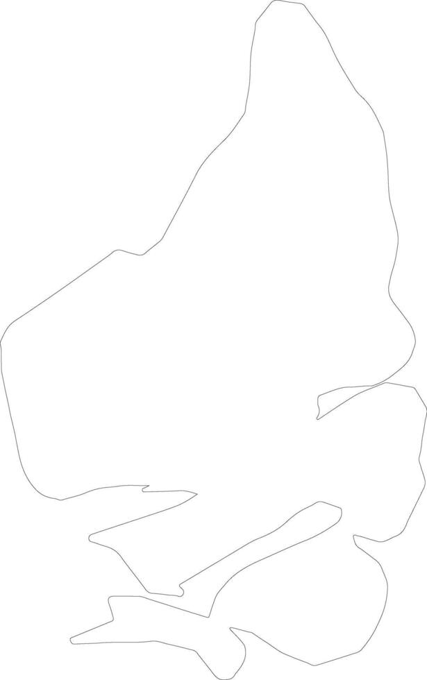 sur andros el bahamas contorno mapa vector