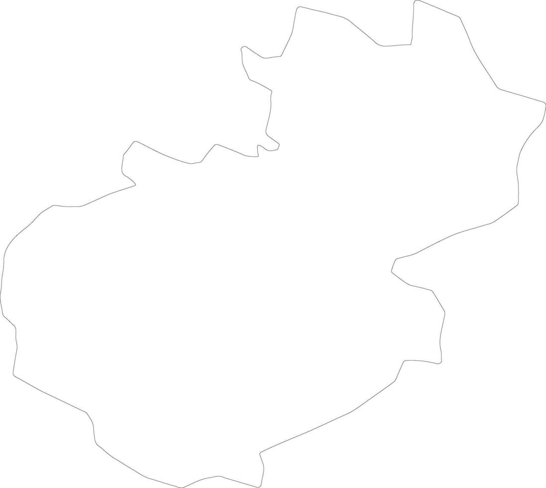 Santiago Dominican Republic outline map vector