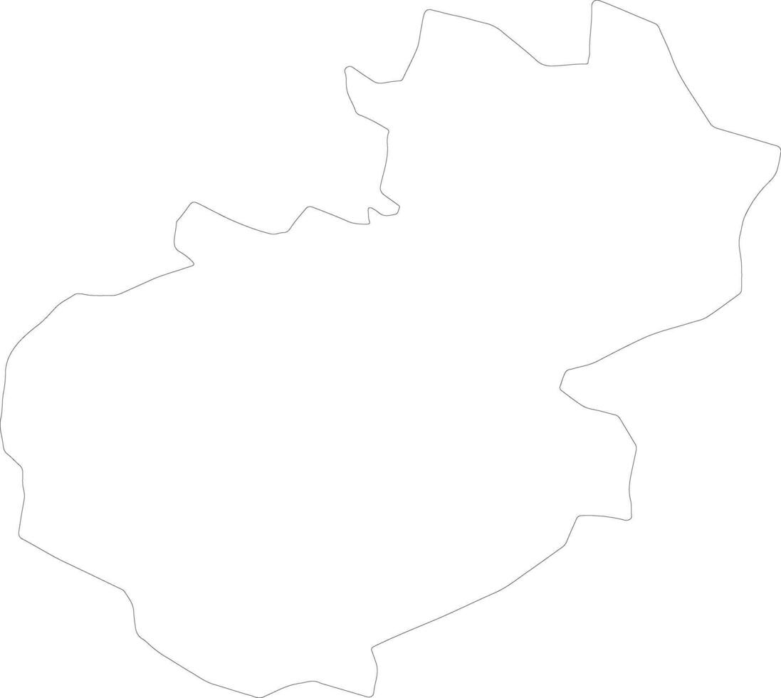 Santiago Dominican Republic outline map vector