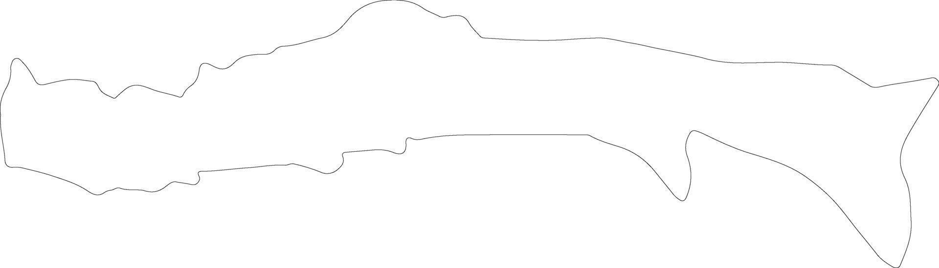 Sud-Est Haiti outline map vector