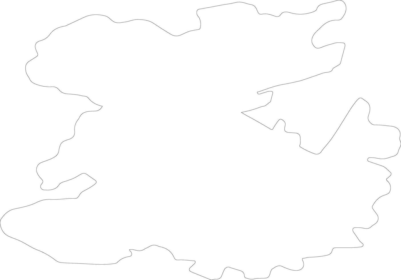 Shropshire United Kingdom outline map vector