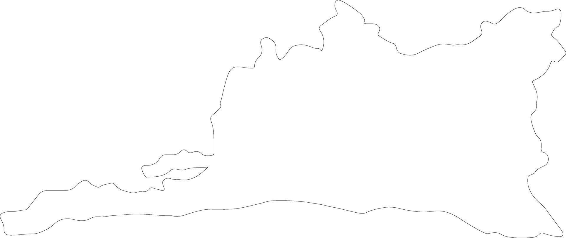 Santiago de Cuba Cuba outline map vector