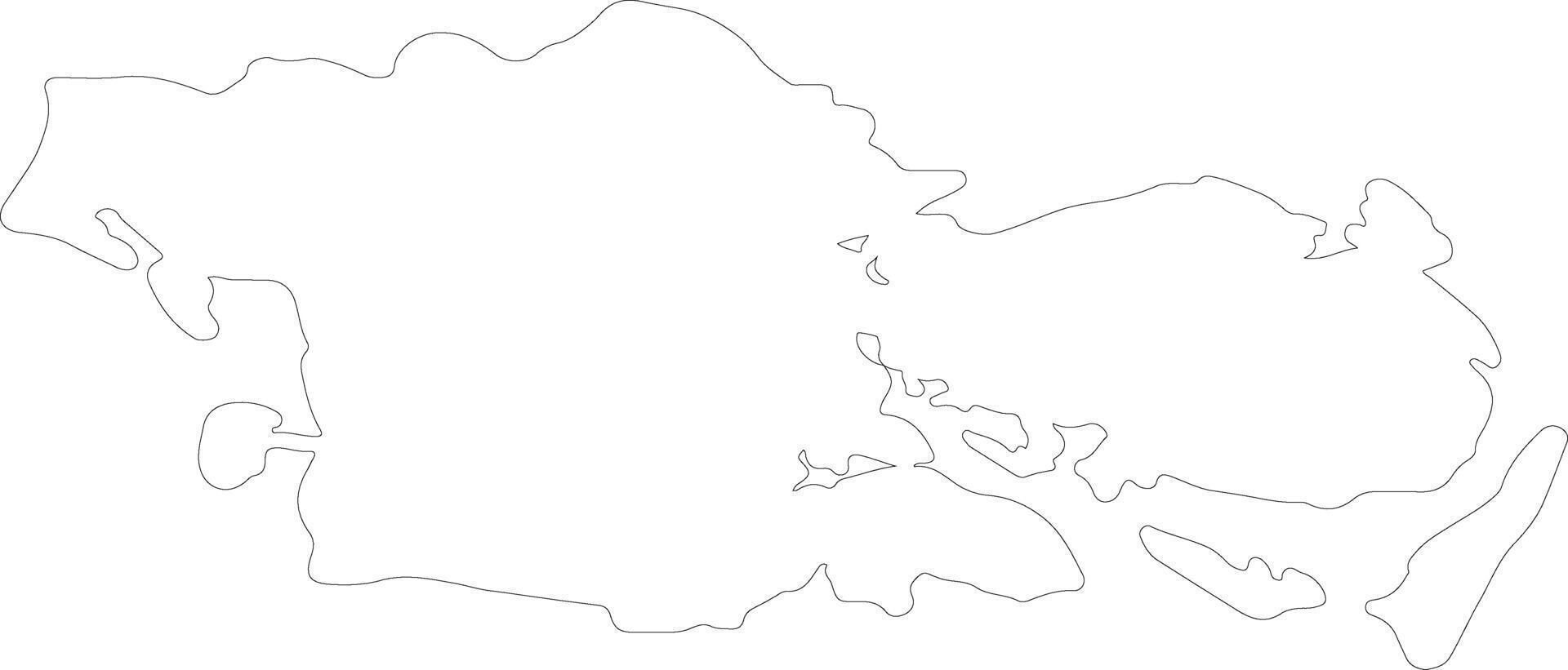 Syddanmark Denmark outline map vector