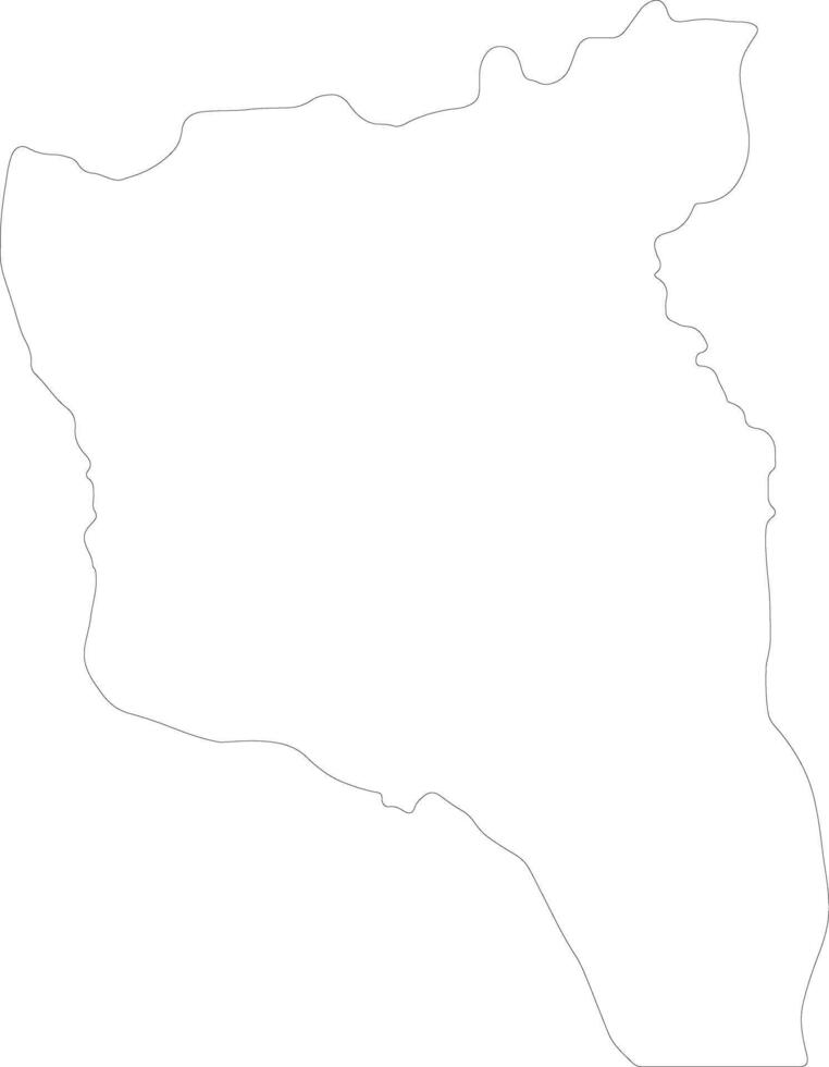 Sud-Kivu Democratic Republic of the Congo outline map vector