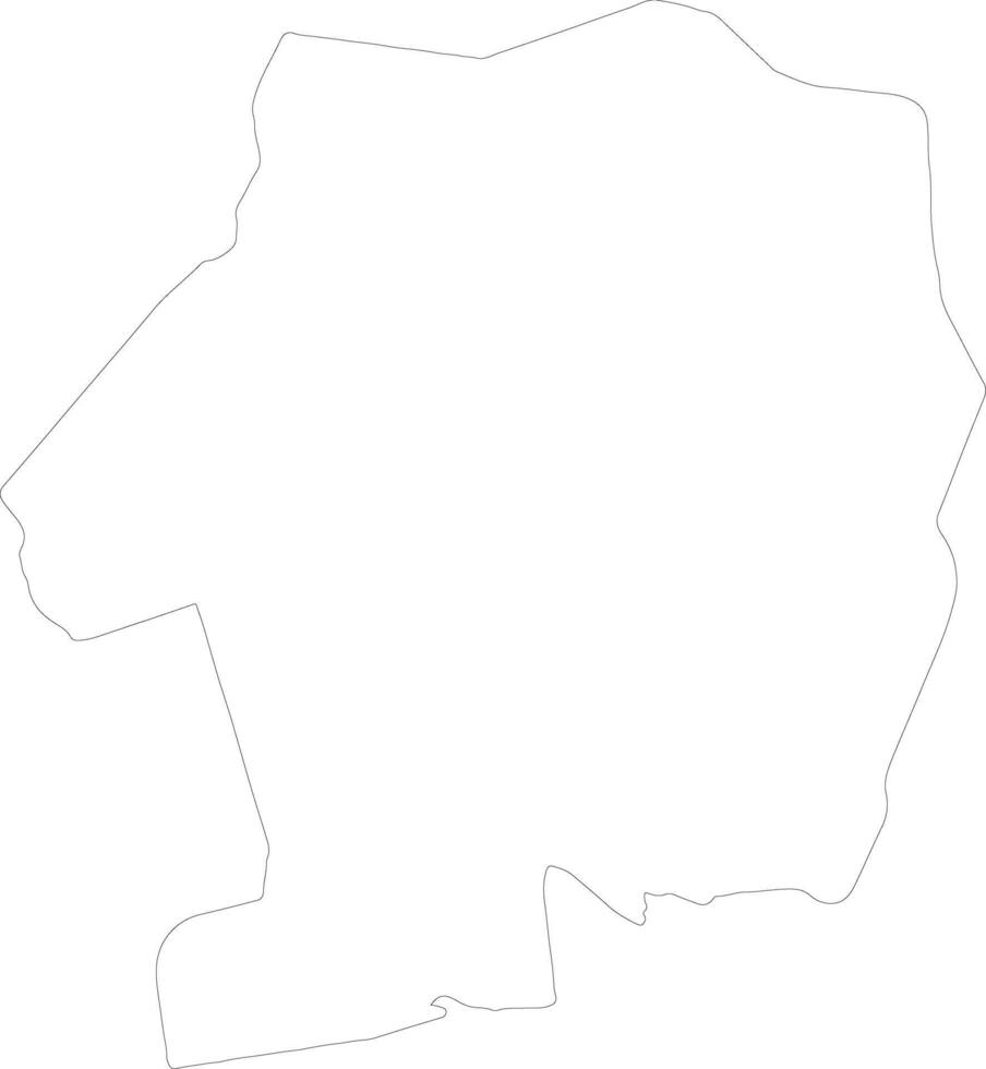 Sud-Bandama Ivory Coast outline map vector