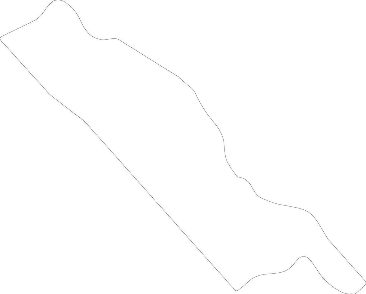 Suhaj Egypt outline map vector
