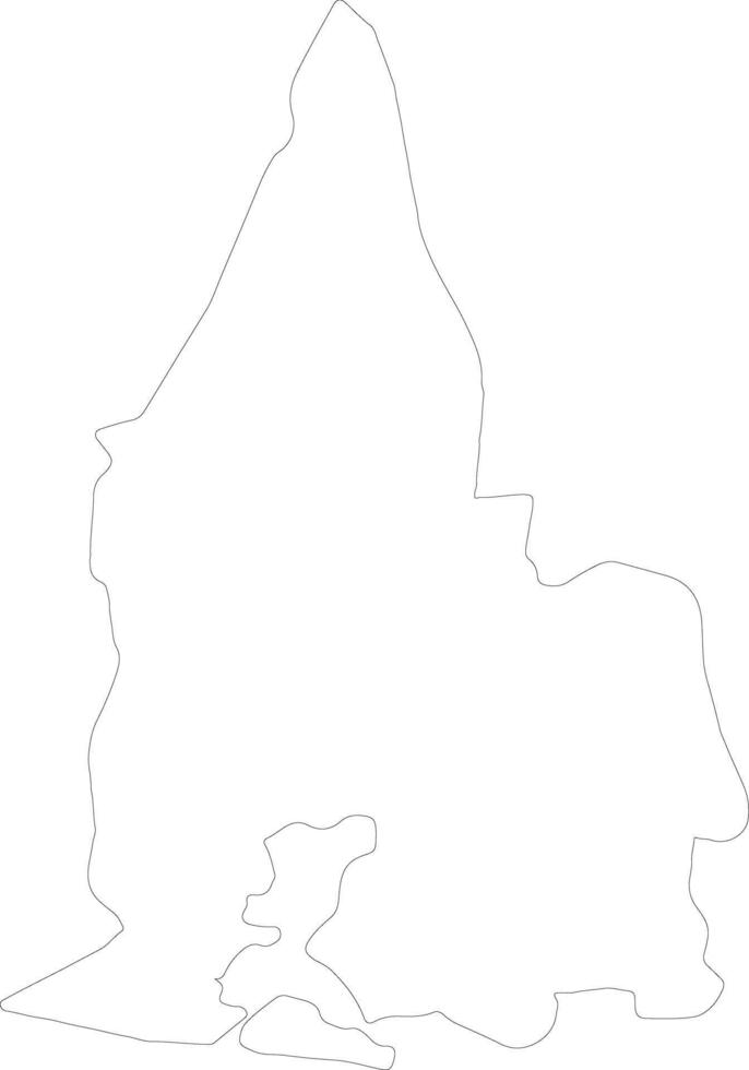 Sud-Comoe Ivory Coast outline map vector