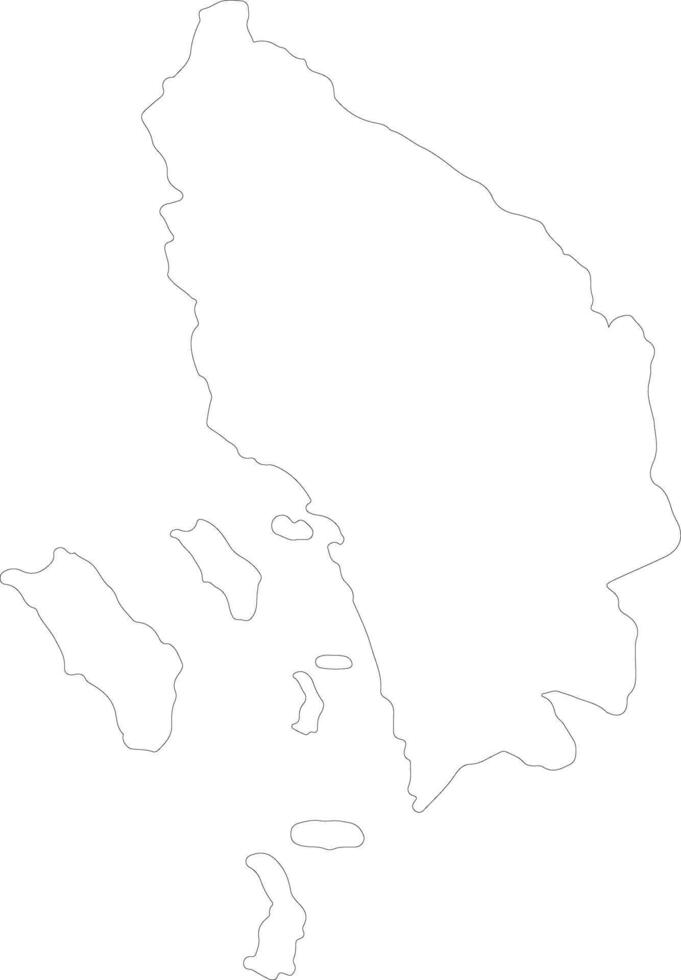 Sumatera Utara Indonesia outline map vector