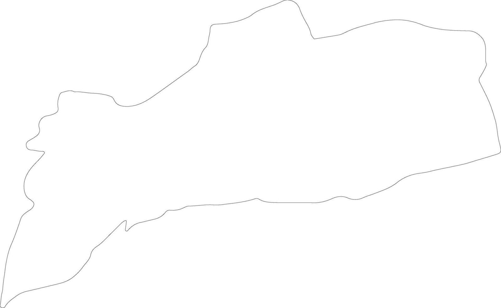 Abyan Yemen outline map vector