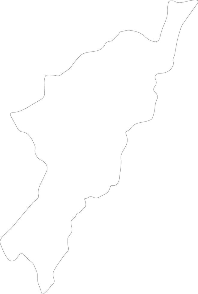 Adamawa Nigeria outline map vector