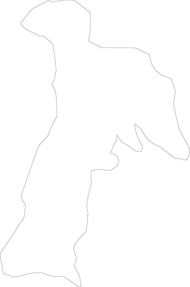 Abia Nigeria outline map vector