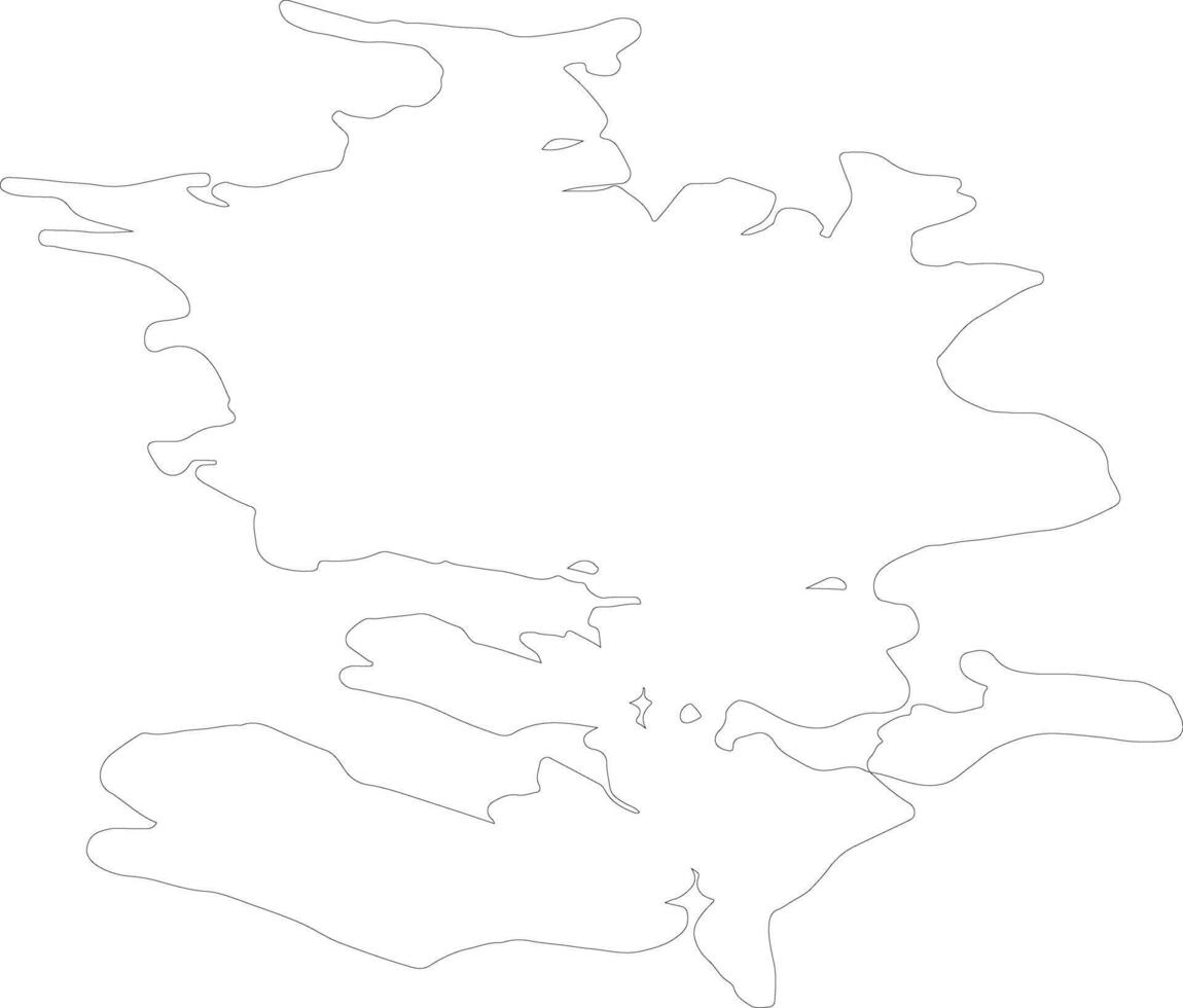 Sjaaelland Denmark outline map vector