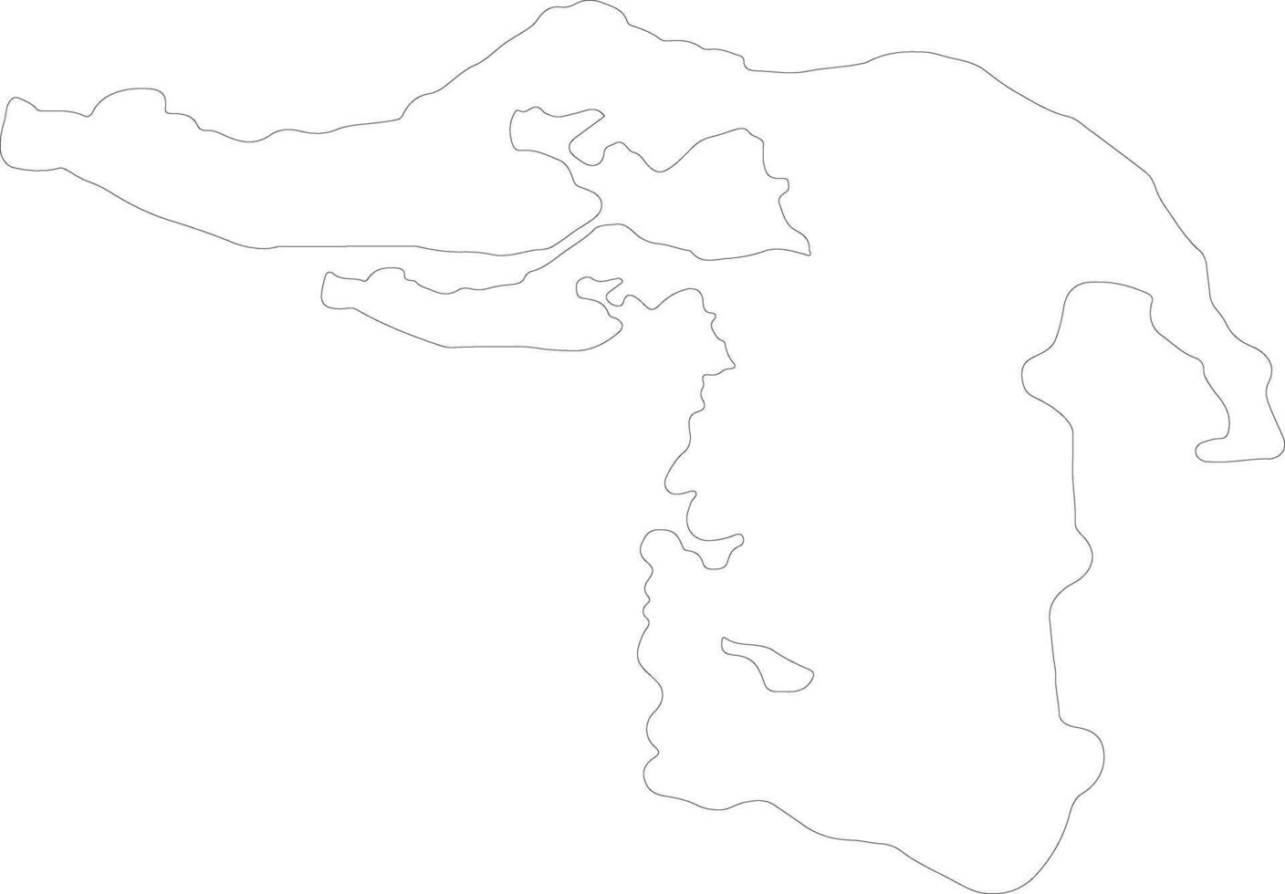 Adygey Russia outline map vector