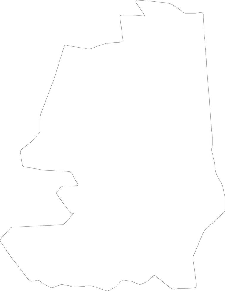 Agago Uganda outline map vector