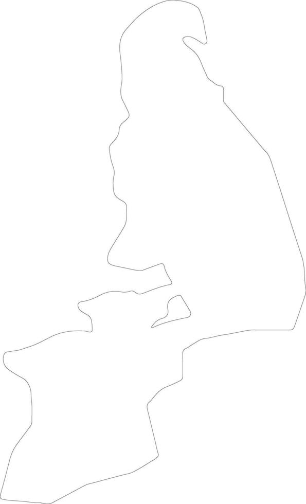 Al Buraymi Oman outline map vector