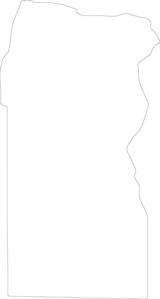 Al Butnan Libya outline map vector