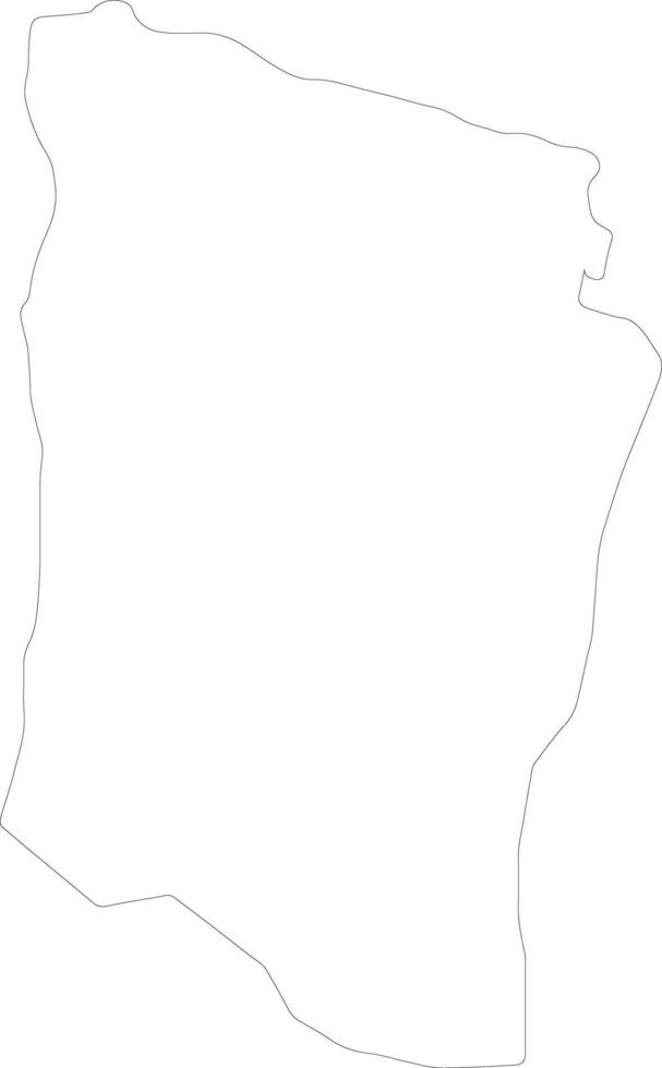 Al Qubbah Libya outline map vector