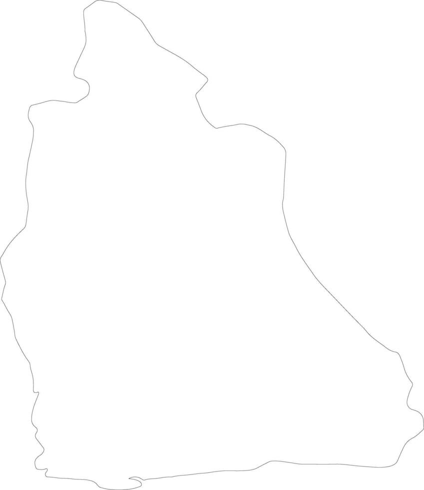 Akwa Ibom Nigeria outline map vector