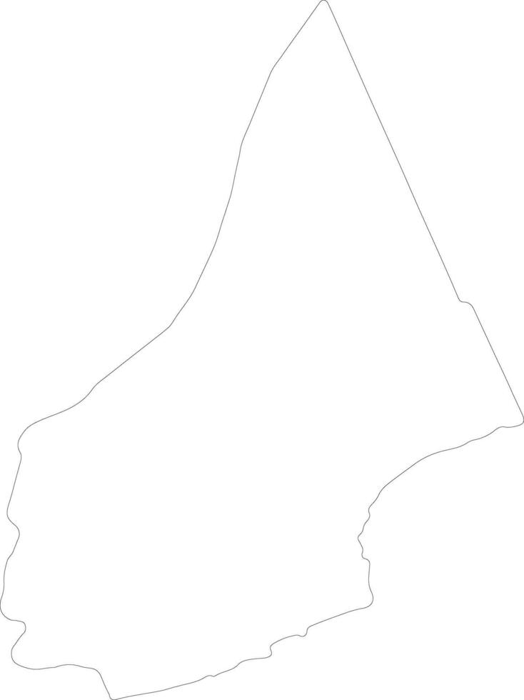 Al Mahrah Yemen outline map vector