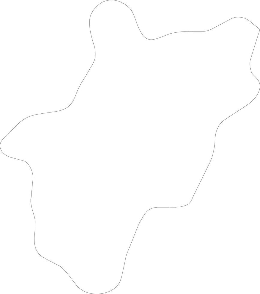 Al Bahah Saudi Arabia outline map vector