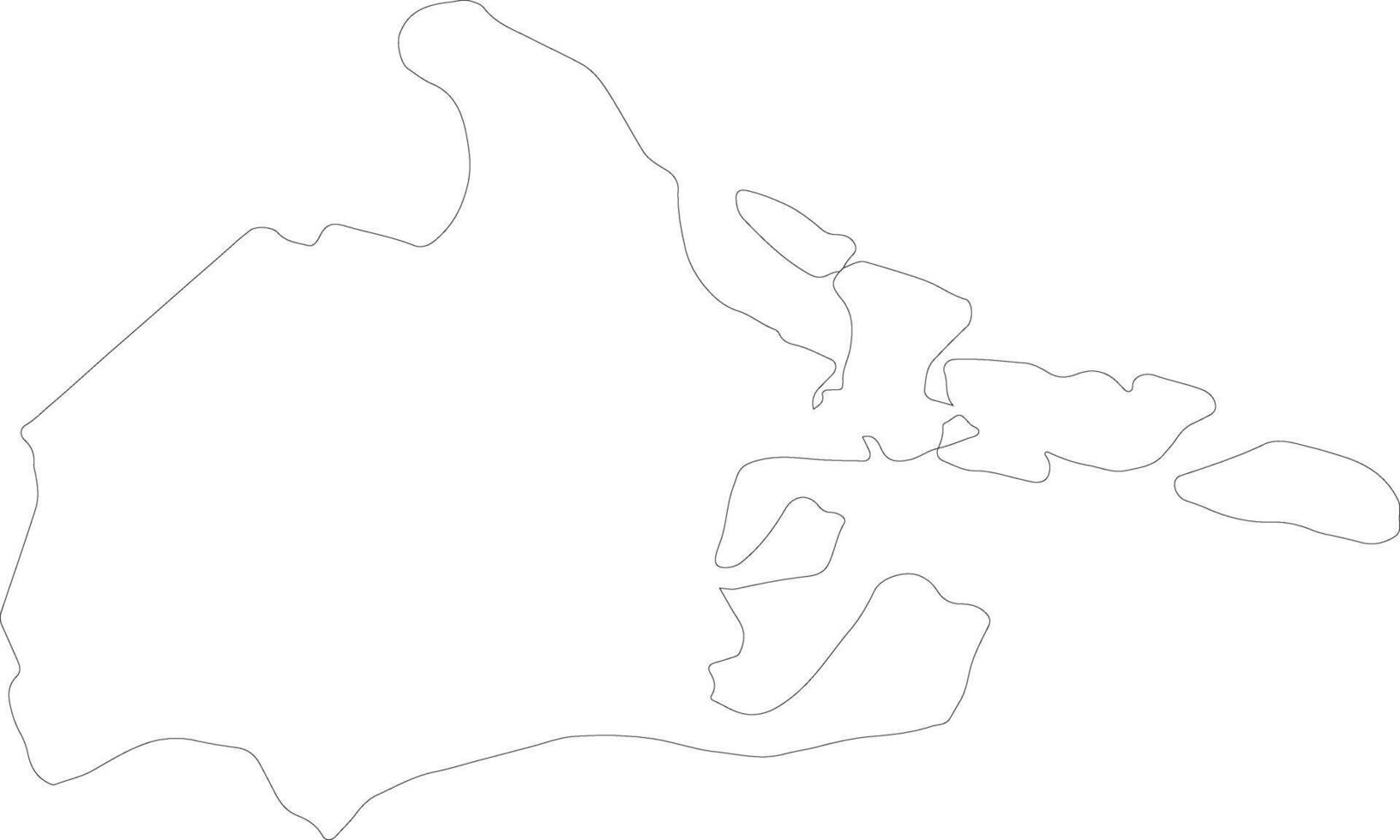 Albay Philippines outline map vector