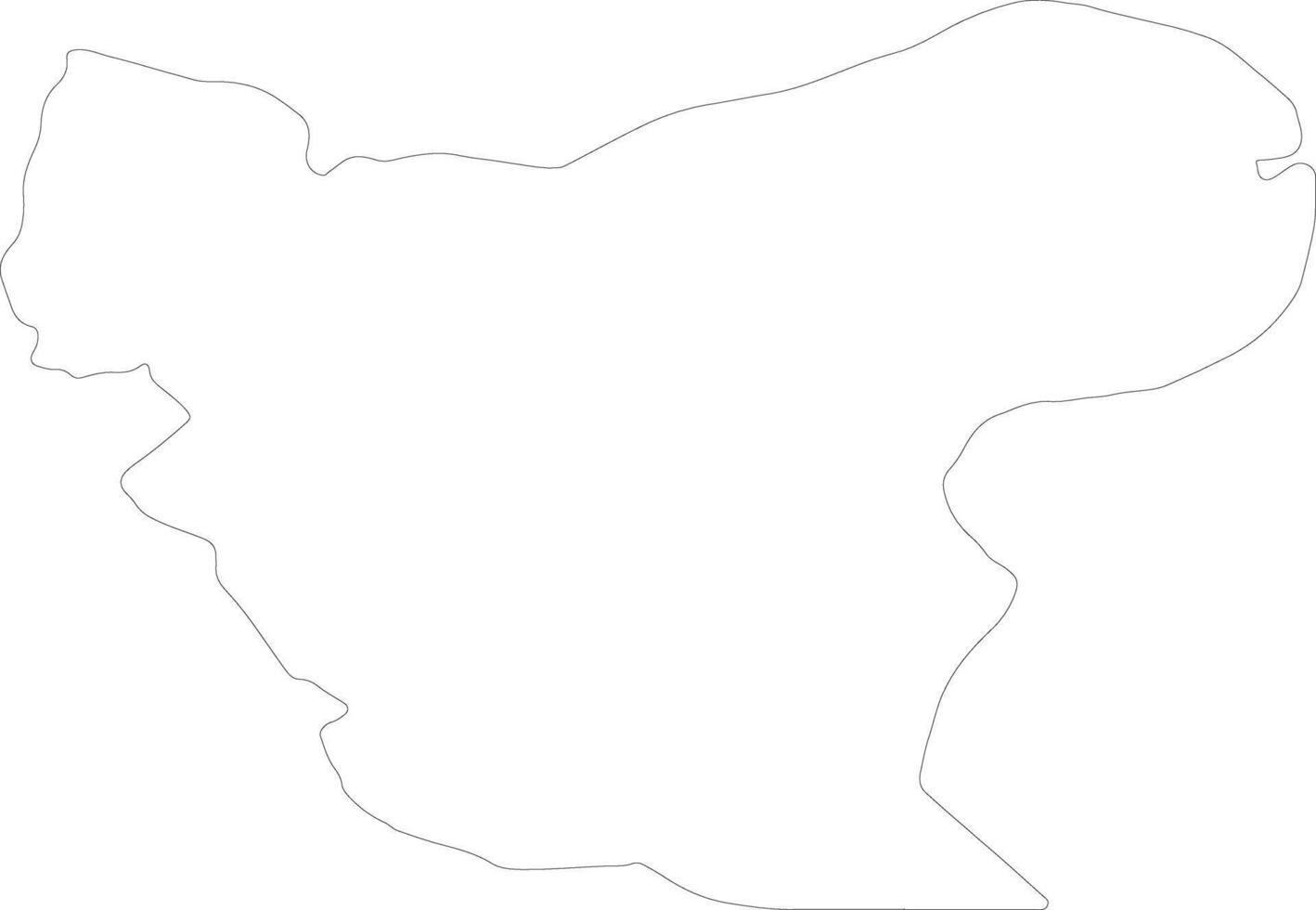 Aleppo Syria outline map vector