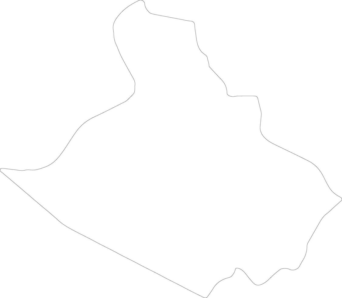 An Giang Vietnam outline map vector