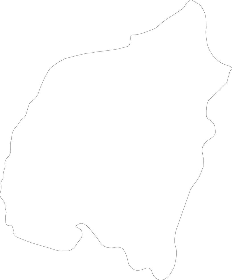 Amnat Charoen Thailand outline map vector