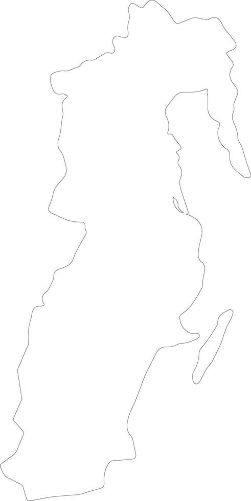 Analanjirofo Madagascar outline map vector