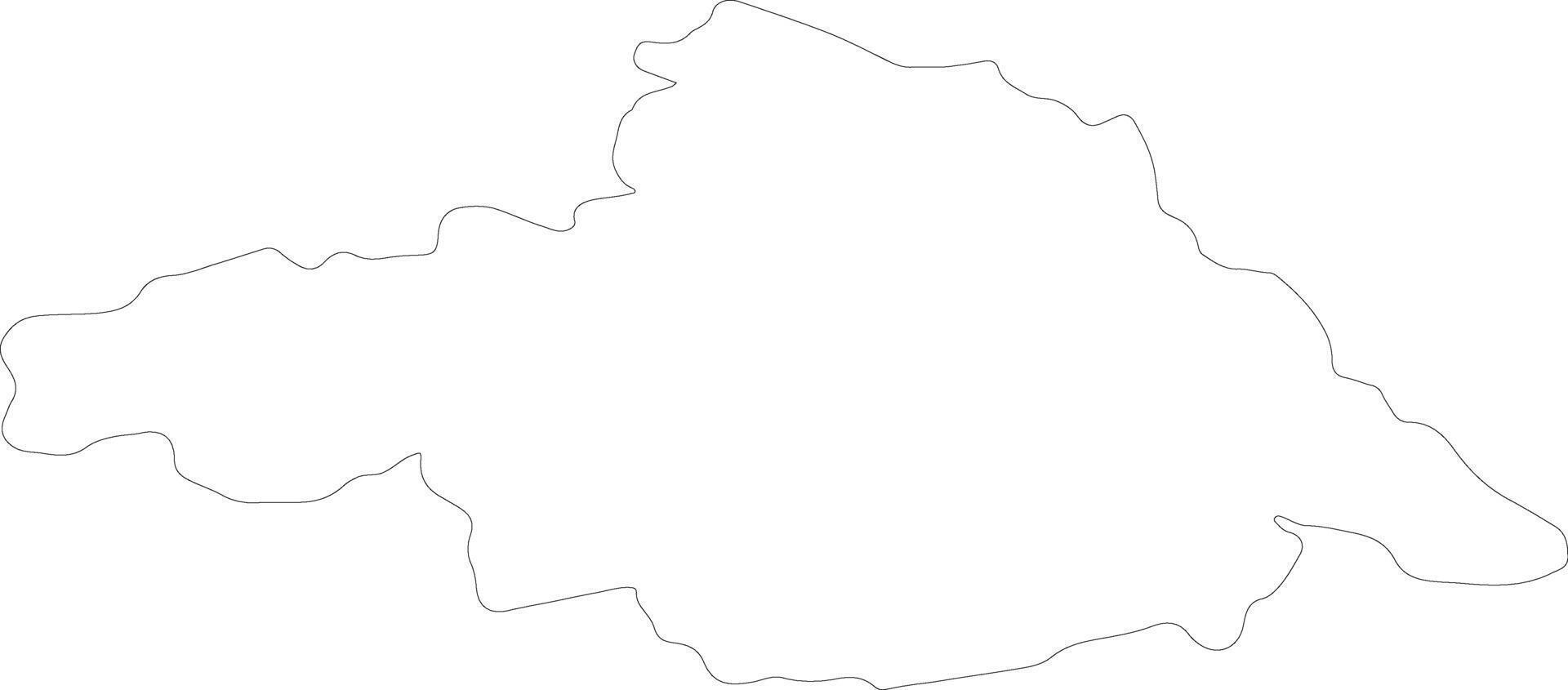 Arhangay Mongolia contorno mapa vector