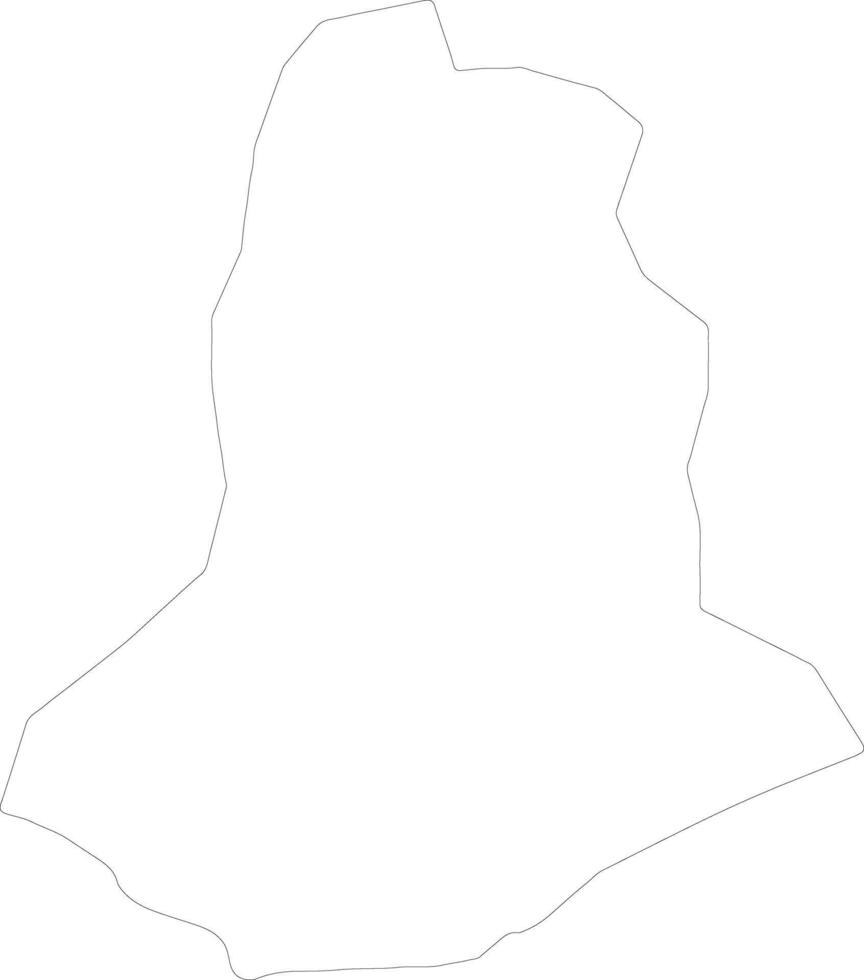Androy Madagascar outline map vector