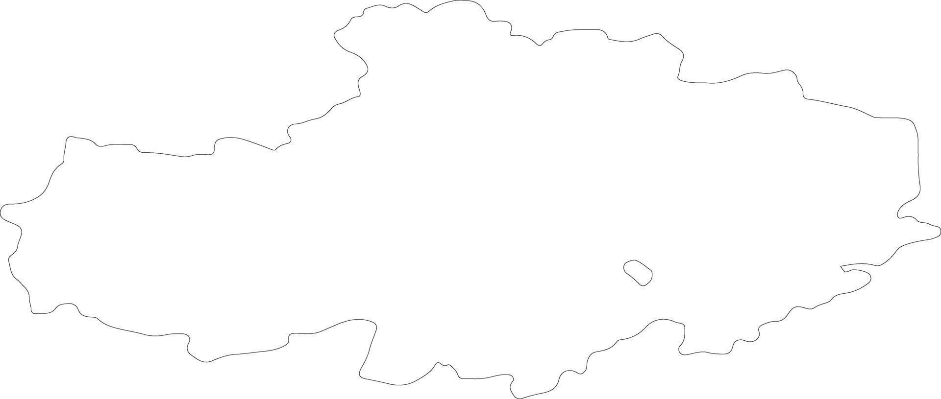 Aqmola Kazakhstan outline map vector