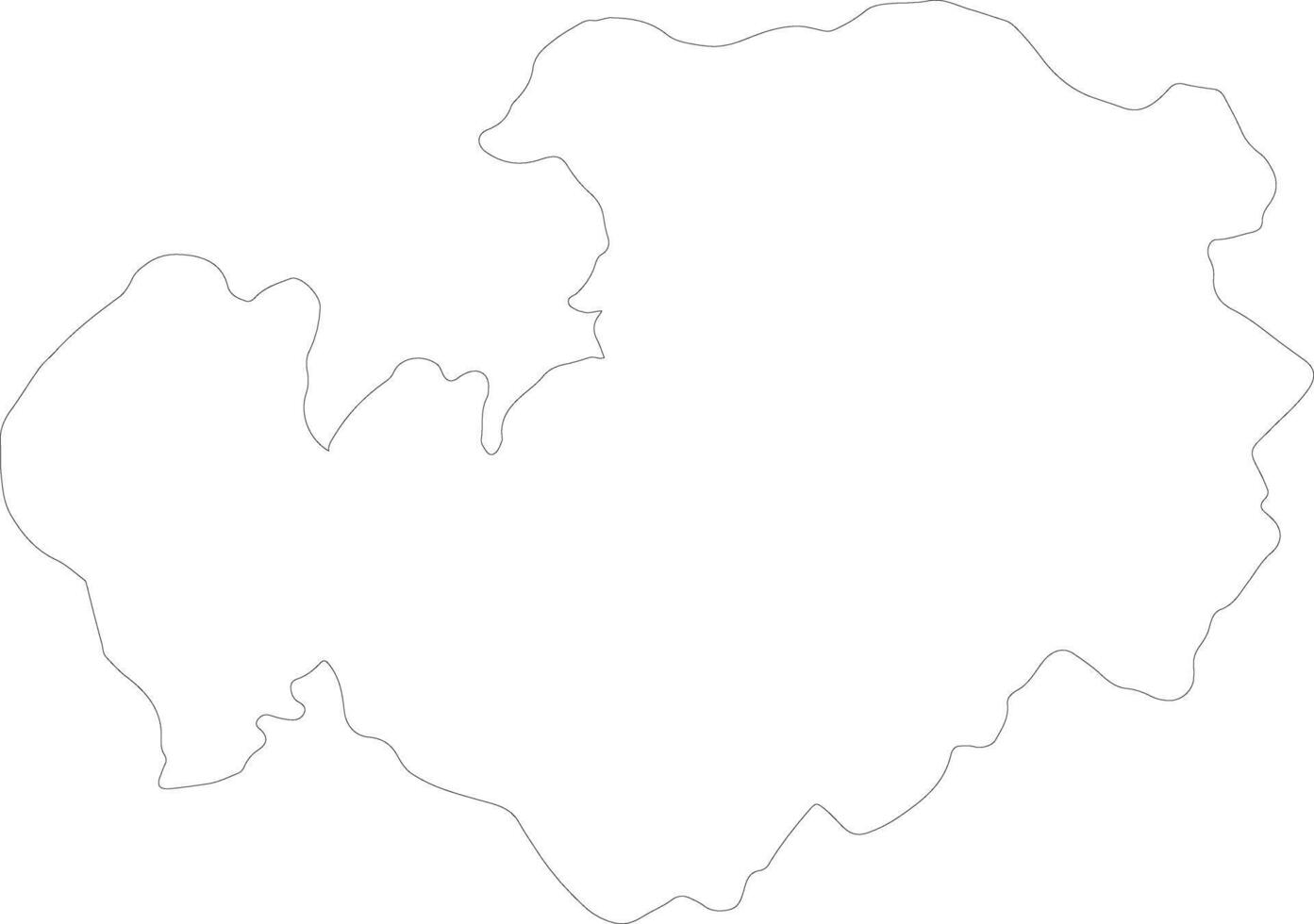 Attapu Laos outline map vector
