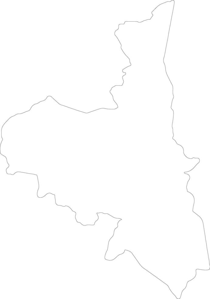 Assaba Mauritania outline map vector