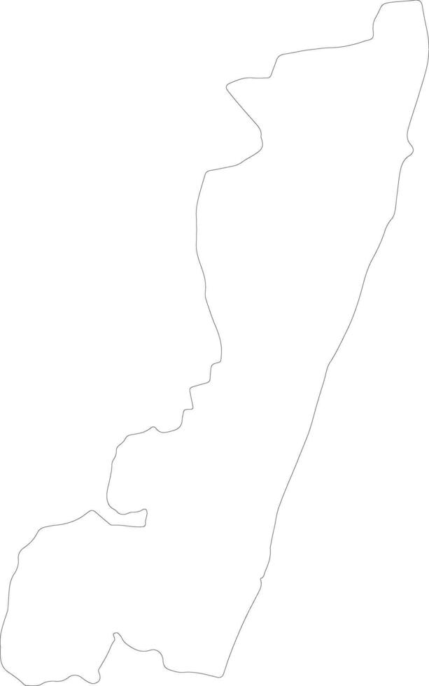 Atsinanana Madagascar outline map vector