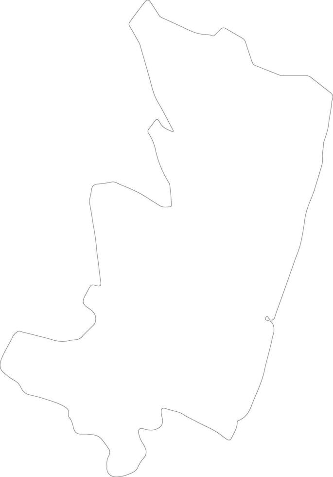 Atsimo-Atsinanana Madagascar outline map vector