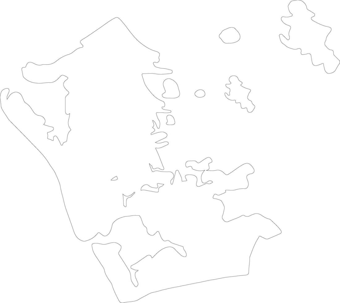 Auckland New Zealand outline map vector